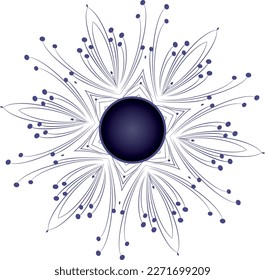 Decorative flower, star. Vector file for designs.