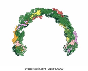 decorative flower suite vector illustration