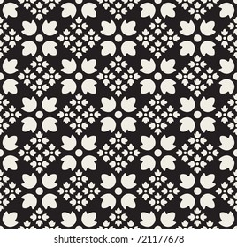 Decorative Flower tiles Vector Seamless Pattern. Portuguese traditional style background. Abstract geometric texture.