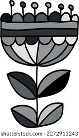 Decorative flower. Vector file for designs.