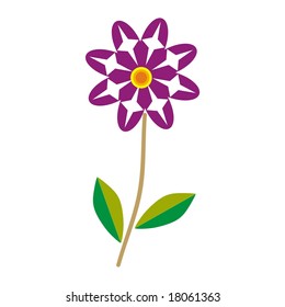 Decorative flower in violet