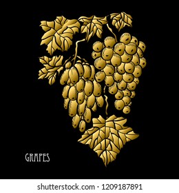 Decorative  flowers, design elements. Can be used for cards, invitations, banners, posters, print design. Golden flowers