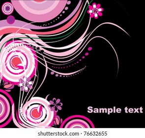 decorative flowers design in full color