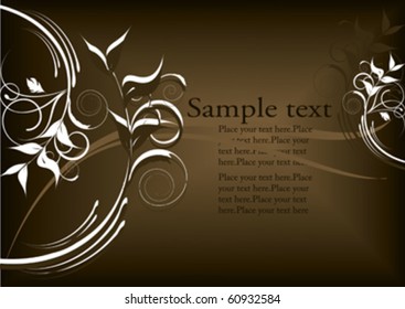decorative flowers design with place for text