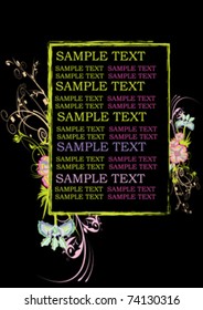 decorative flowers design with place for text