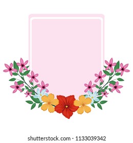 Decorative flowers frame