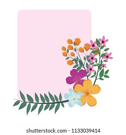 Decorative flowers frame