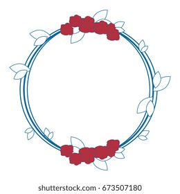Decorative flowers frame