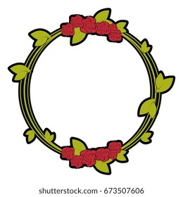 Decorative flowers frame