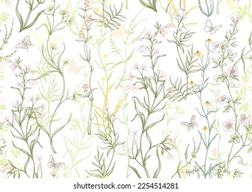 Decorative flowers and leaves in art nouveau style, vintage, old, retro style. Border, frame, template for product label, cosmetic packaging. Easy to edit. Vector illustration. In art nouveau style.