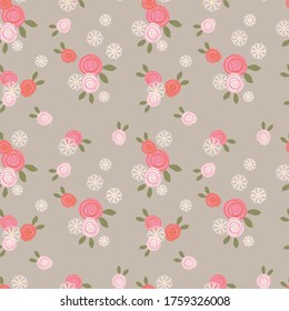 decorative flowers and leaves. Vector 