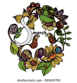 Decorative flowers for March 8