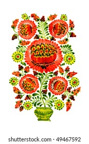 decorative flowers on the white background