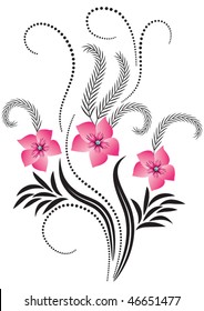 Decorative flowers ornament