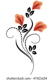Decorative flowers ornament