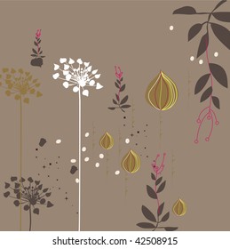 decorative flowers paper pattern