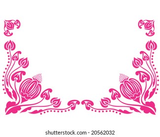 a decorative flowers pattern place at bottom with space above for text