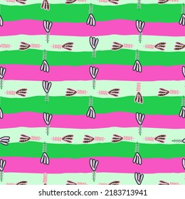 Flores decorativas sin costura. Papel mural floral contemporáneo extraño. Plantas botánicas creativas papel de pared sin fin. Diseño para tela, impresión textil, envoltura, cubierta. Ilustración del vector