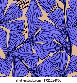 Decorative flowers seamless pattern. Vector stock illustration eps10.