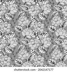Flores decorativas sin costura. Ilustración de material vectorial eps10. 