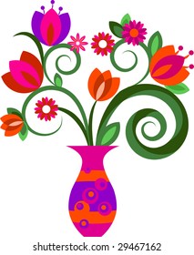 Decorative flowers in a vase