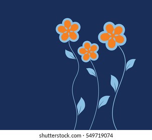 Decorative flowers -  Vector Illustration