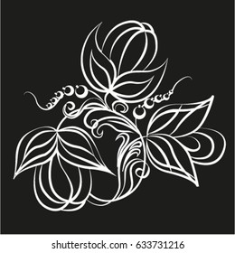 Decorative flowers. Vector illustration.