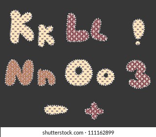 decorative fluffy alphabet