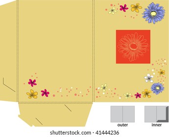 Decorative folder with die cut
