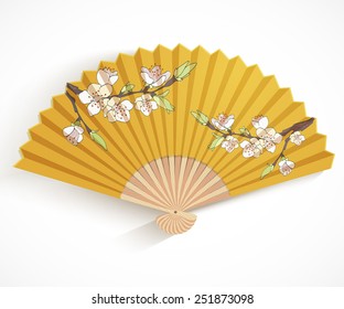 Decorative folding fan.