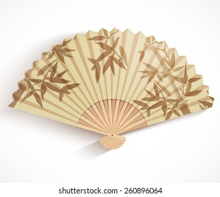 Decorative folding fan.