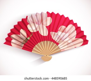 Decorative folding fan.