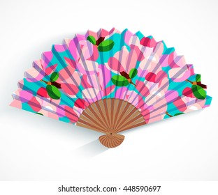 Decorative folding fan.