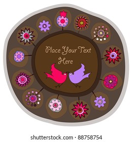 decorative folk plate with space for your message