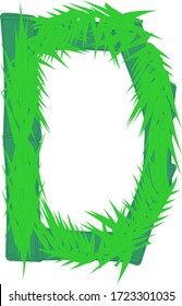 decorative font with bamboo elements