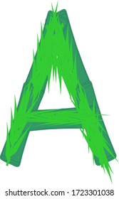 decorative font with bamboo elements