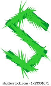 decorative font with bamboo elements