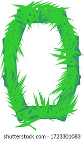 decorative font with bamboo elements