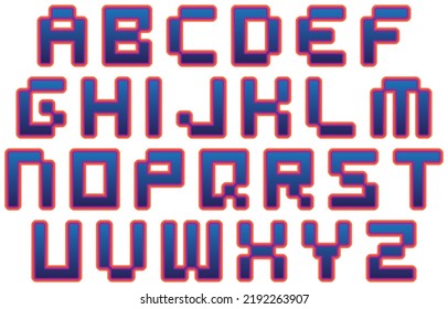 Decorative font. Custom vector alphabet.