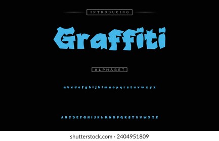 decorative font in graffiti style with spray effect. Ideal for pattern, fabric print, shops and many other uses