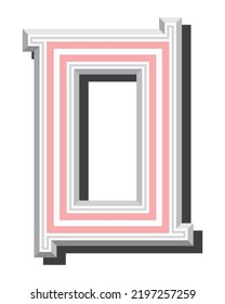 Decorative font.Custom letter on white background.