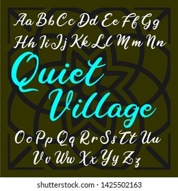 Decorative fonts typeface vector vintage. 