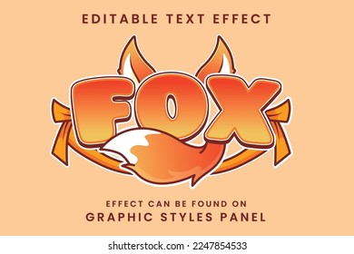 decorative fox Font and Alphabet vector