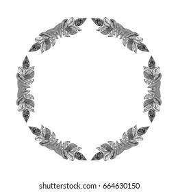 Decorative  Frame Abstract Design. Universal card for invitation and birthday party. Stock vector illustration.
