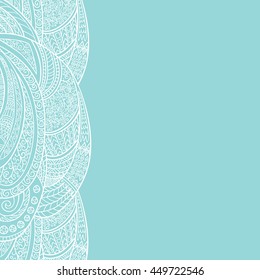 Decorative frame from abstract elements of hand-drawn and painted. 
Style zentangl.
