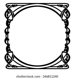 decorative frame with art Nouveau ornament