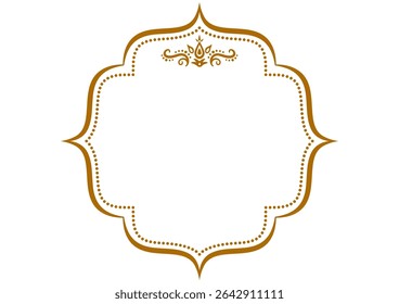 Decorative frame in Asian style. Luxurious decoration.