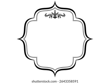 Decorative frame in Asian style. Luxurious decoration.