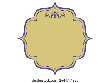 Decorative frame in Asian style. Luxurious decoration.