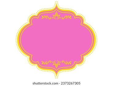 Decorative frame in Asian style. Vector data.